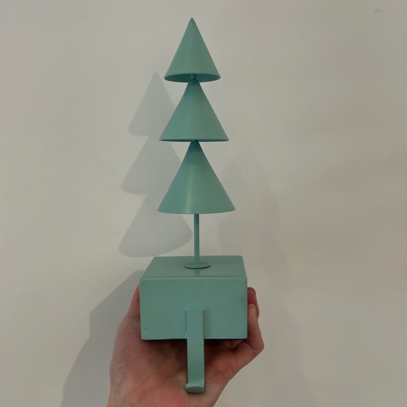 Gorgeous! Super Heavy “West Elm” Mint Green Tree Stocking Holder! - Picture 1 of 16